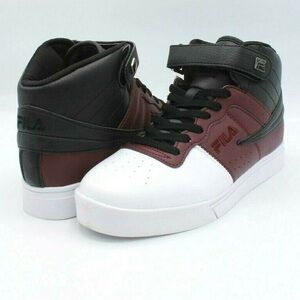 2019 MEN'S FILA VULC 13 MID PLUS BLACK BURGUNDY CLASSIC
HIGH TOP SNEAKERS
